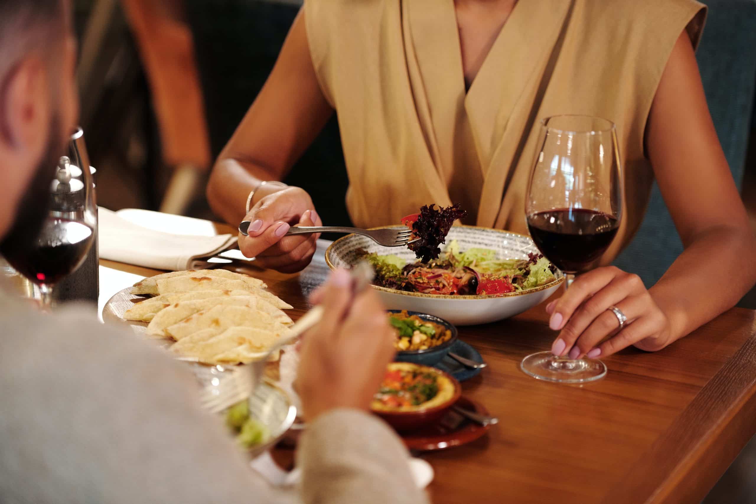 Wine by the glass with dinner at North Carolina restaurant